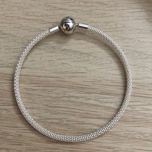 PANDORA Mesh Silver Bangle